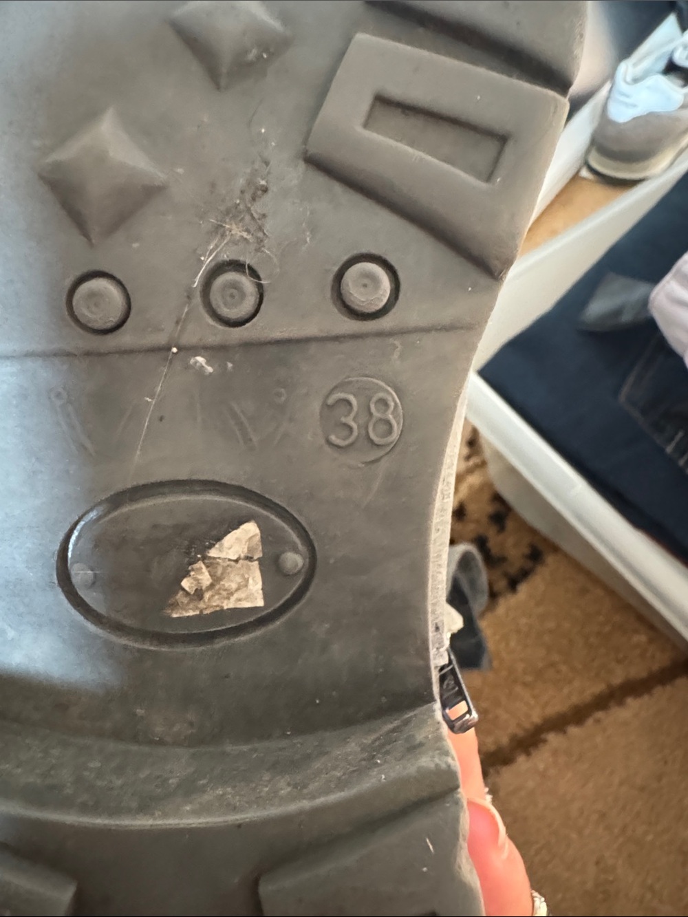 Women's Gray Lace-Up Ankle Boots with Stud Button Detailing - Picture 3 of 10